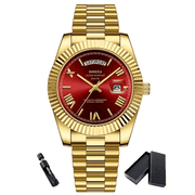 NIBOSI Mens Luxury Simple Business Temperament Automatic Calendar Waterproof Quartz Watch