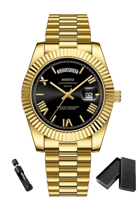 Men's Luxury Simple Business Temperament Automatic Calendar Waterproof Quartz Watch