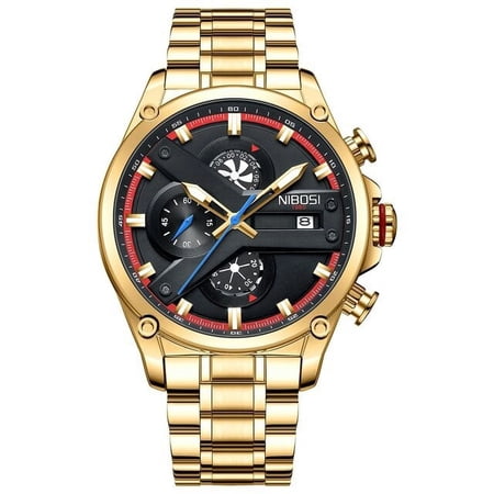 NIBOSI Mens Watches 2022 Luxury Casual Sport Wristwatches Quartz Male Clock with Chronograph Stainless Steel Relogio Masculino
