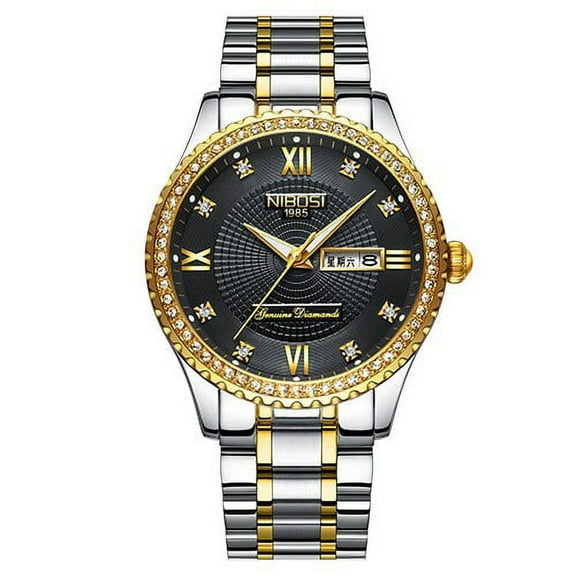 NIBOSI Mens Watches Top Luxury Brand For Men Square Waterproof Gold Watch Quartz Sport Watches Stainless Steel Clock Saat
