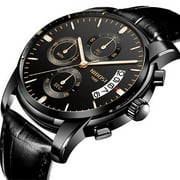 NIBOSI Watch For Men Top Brand Luxury Waterproof 24 Hour Date Quartz Clock Brown Leather Sports WristWatch Relogio Masculino