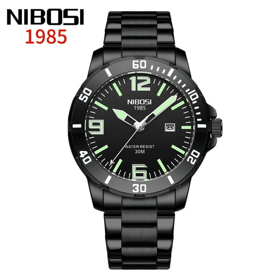NIBOSI Watch for Men Luxury Brand Business Luminous Waterproof Male Clock Calendar Man Quartz Wristwatches