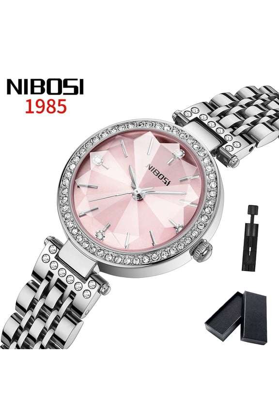 Women Fashion Watch Diamond Analog Quartz Female Watch for Women Luxury Dress Ladies Stainless Steel Luminous Waterproof Wrist Watches