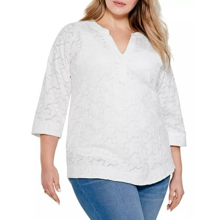 NIC+ZOE Plus Petal Lace Top