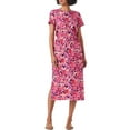 thumbnail image 1 of NIC+ZOE womens  Blurred Floral Ss Side Slit Midi Dress, S, 1 of 3