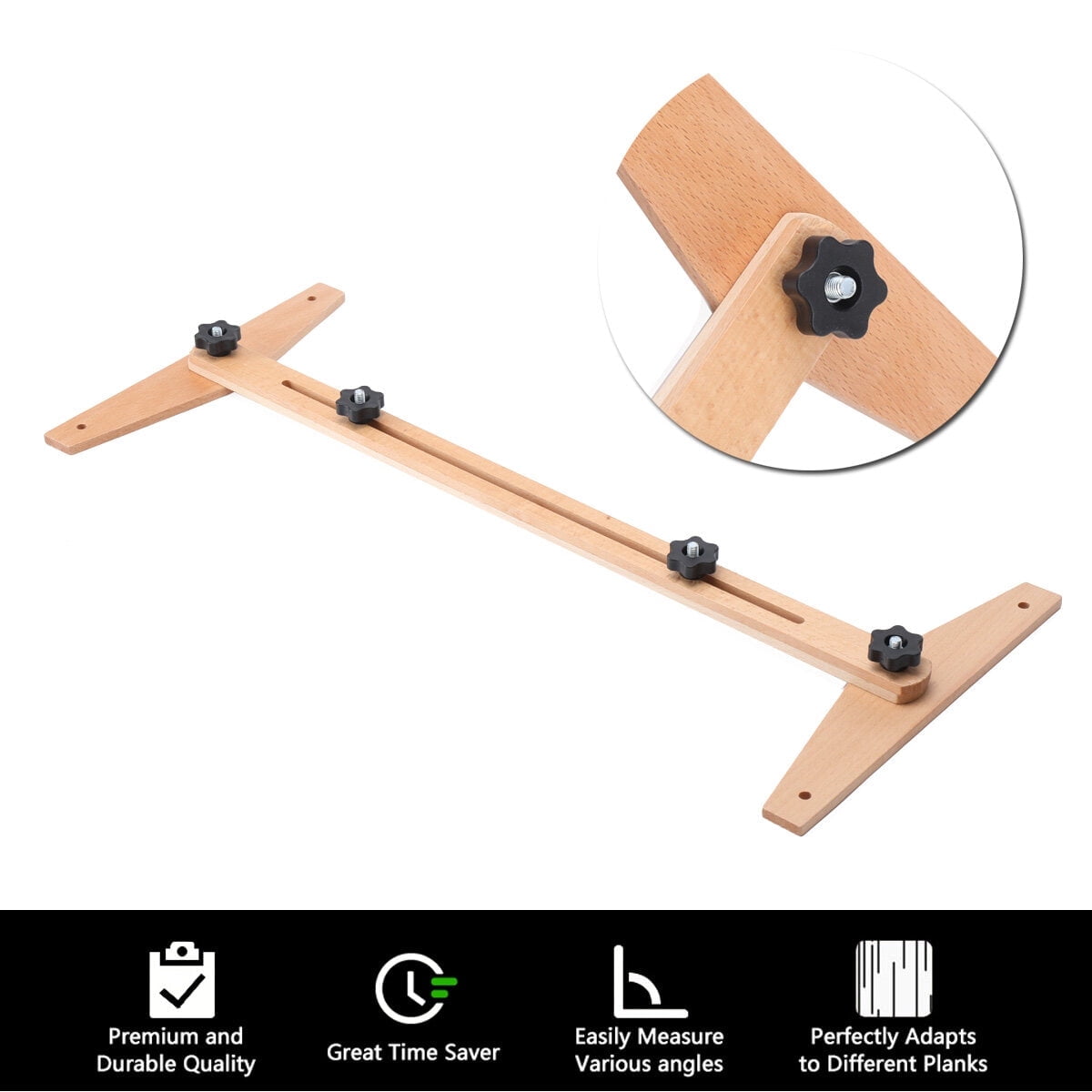 NICCOO 0-270° Adjustable Stair Tread jig Gauge Home 30-49inch Wooden ...
