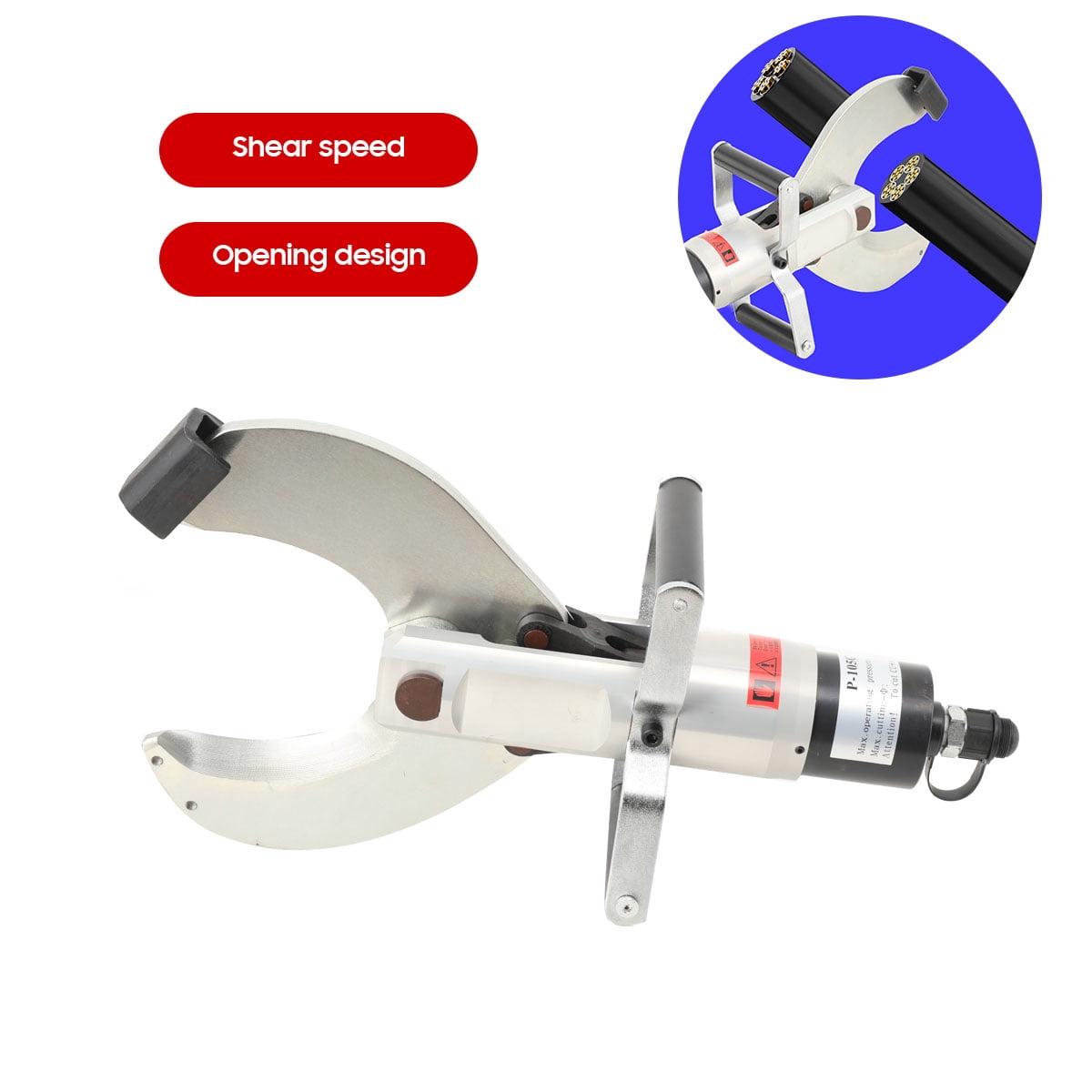 NICCOO 105mm Split Hydraulic Cable Cutter Wire Cutter Cable Cutting Head Cut CPC-105C