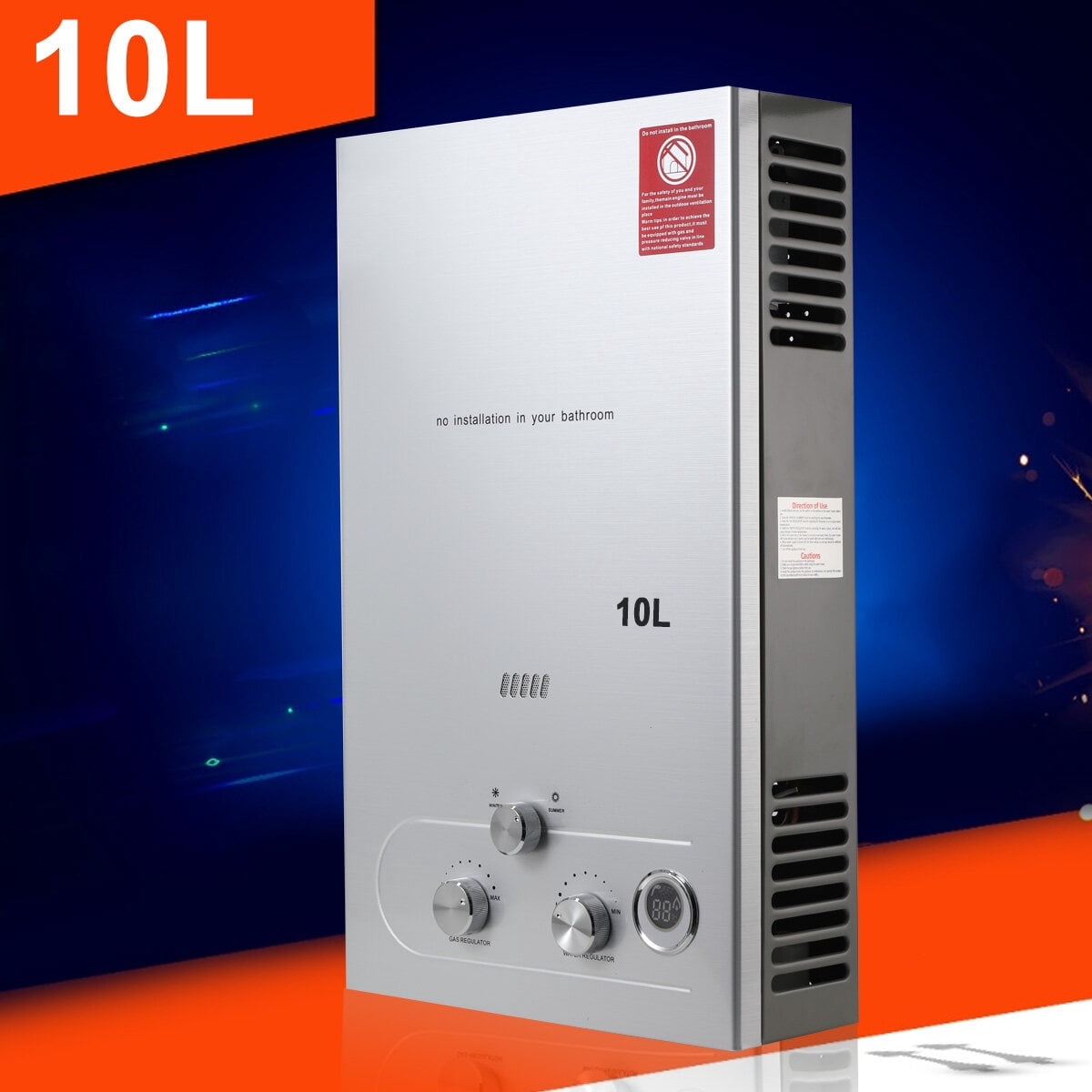 NICCOO 10L Tankless Gas Water Heater Boiler LPG Propane Portable Camping  Outdoor Shower - Walmart.com