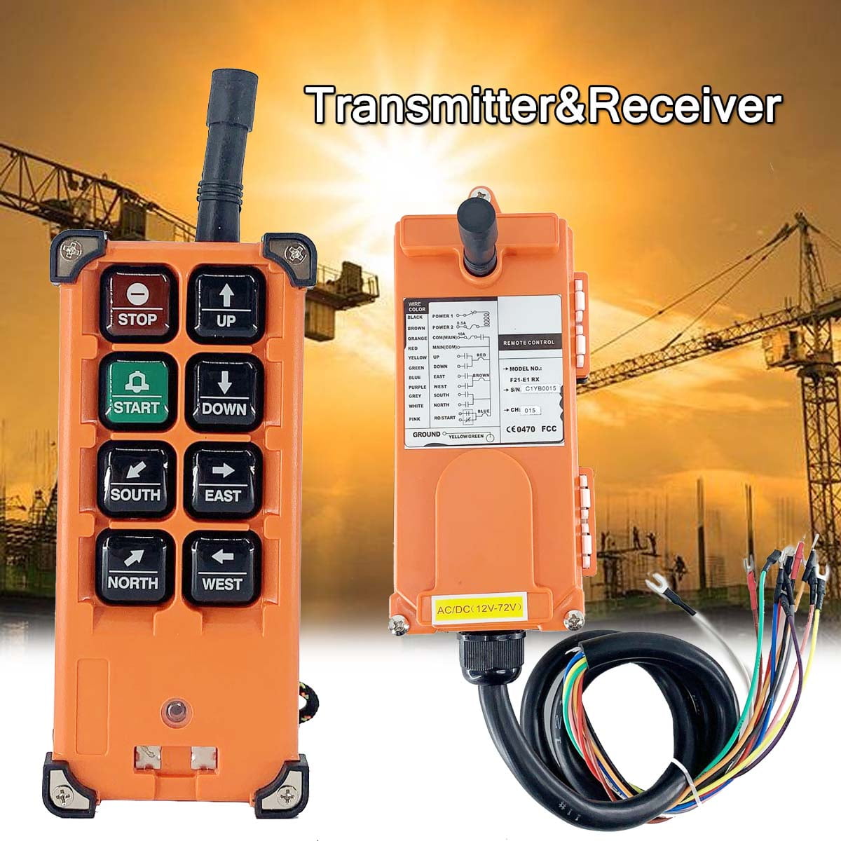 Niccoo 12v Transmitterandreceiver Hoist Crane Radio Wireless Industrial