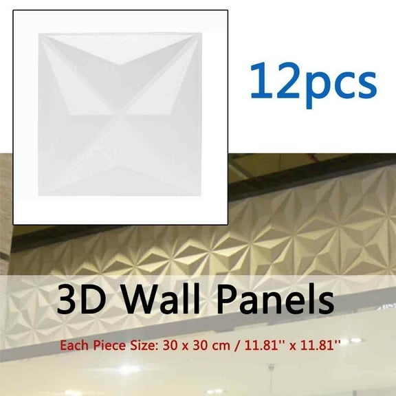 NICCOO 12pcs 3D Wall Panel DIY Home Decor Ceiling Tiles Wallpaper Background Decal for Living Room Bedroom Background TV Wall Decoration