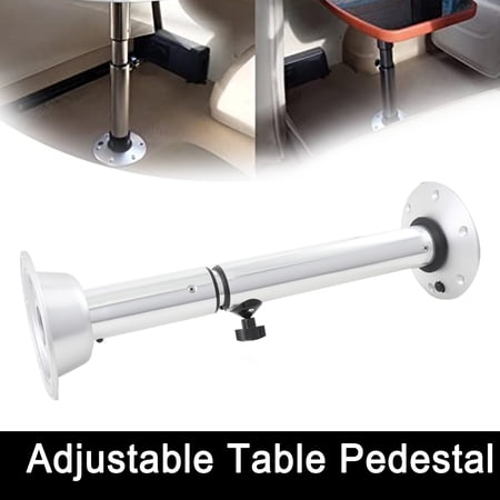 NICCOO 22-28 Inch Adjustable Table Pedestal Stand Leg Base Mount Frame Aluminum Alloy Finish Removable for RV Camper Marine Boat Caravan Motorhome Table