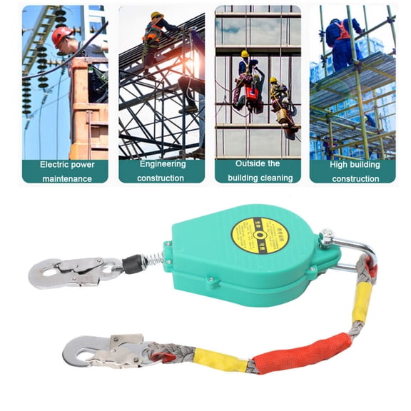 NICCOO 23ft/7m Self Retracting Lifeline Lanyard Fall Arrester Fall Protection 330lbs w/ Hook