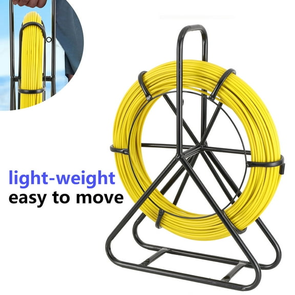 NICCOO 6 mm Fish Tape Puller Fiberglass 328ft in Wire Cable Running Duct Rodder