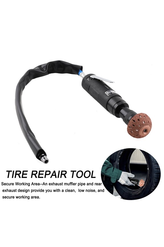 Air Tire Buffer Tire Repair Tool Low-speed Pneumatic Tire Grinder Air Tool Grind Repair Clean Tool Kit