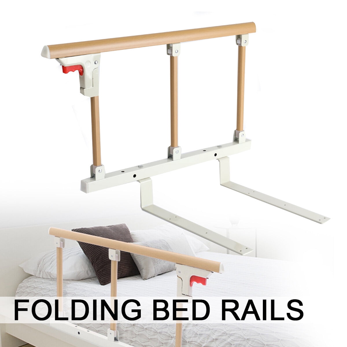 NICCOO Bed Safety Rail Folding Bed Rail for Elderly Adults, Bed Guards for Seniors, Bed Assist