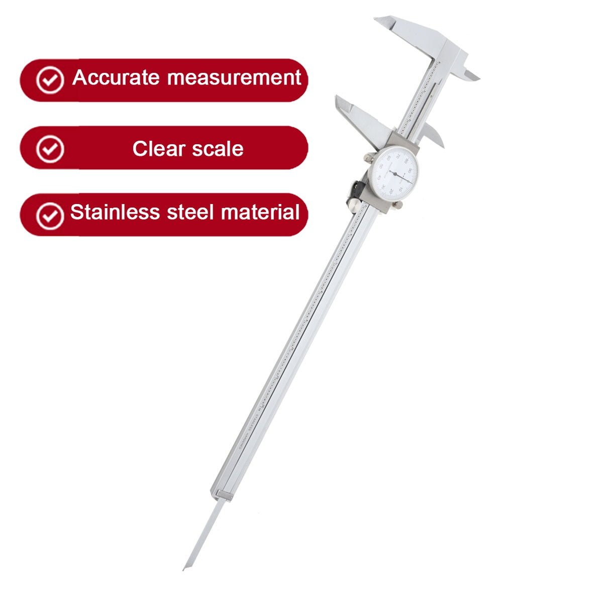 NICCOO Dial Caliper 6 Inch with 0.001 Precision Stainless Steel Shockproof 4-Way Measurement with Plastic Case