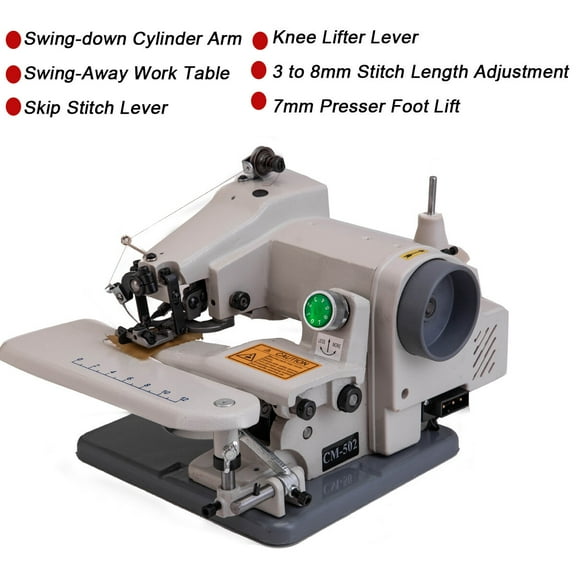 NICCOO Electric Blindstitch Sewing Machine 1200 Stitches/min Portable Blindstitch Machine for Sewing of Wear 110V