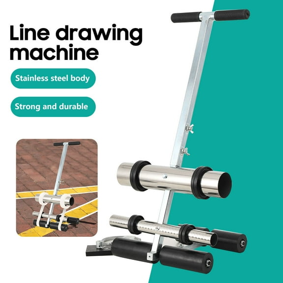 NICCOO Hand Push Floor Marking Tool, Basketball Court Marking Kit, With Marking Tape Roller, For Driveway, Asphalt Or Concrete, Easy To Use