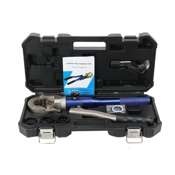 NICCOO Hydraulic Copper Pipe Crimping Tool Pro Press Copper Crimper Tool Hydraulic Copper Pipe Crimping Tool with 1/2" 3/4" 1" Jaw for Copper Tubing Propress fittings