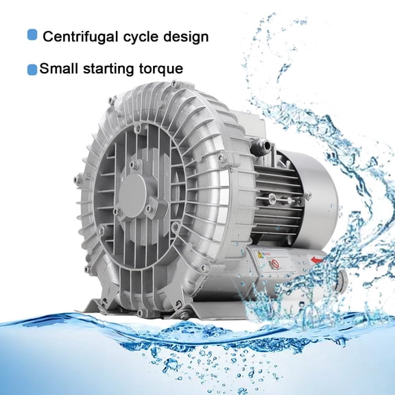 NICCOO Regenerative Blower, 110V 60Hz Single Phase, High-Pressure Vortex Ring Blower, Industrial Vacuum Pump for Air Blowing Or Suction for Sewage Aeration Aquarium Fish Pond