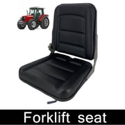 NICCOO Universal Forklift Seat for Garden Lawn Mower, Komatsu Style Folding Seat Suspension Seat with Adjustable Backrest Slidable Track for Mini Digger Forklift Excavator & Skid Loader, Black
