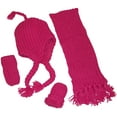 thumbnail image 1 of NICE CAPS Baby Unisex Bulky and Warm Knitted 3 Piece Hat/Mitten/Scarf Winter Headwear Accessory Set with Soft Sherpa Lining - Fits Infant Boys Girls Sizes for Cold Weather, 1 of 1