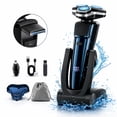 thumbnail image 1 of NICEBAY Electric Razor for Men, Wet/Dry Electric Shaver with Nose Trimmer, LED Display, Travel Lock, Type-C Charging Stand, IPX7 Waterproof, 1 of 9
