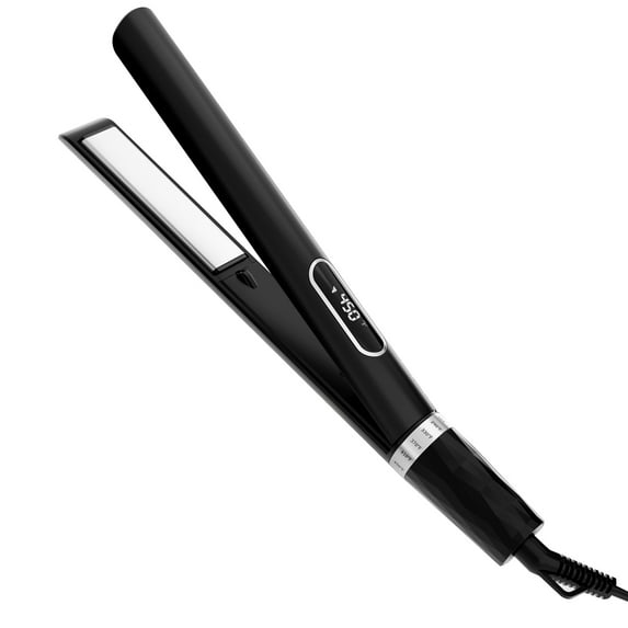 NICEBAY Hair Straightener 1 Inch Flat Iron and Curler Titanium Ceramic Ionic Dual Voltage Straightener