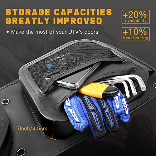 KEMIMOTO UTV Rear Door Bags, Upgraded 1680D Storage Bags Compatible With 2014-2023 Polaris RZR XP 4 1000, XP 4 Turbo/Turbo S, 4 900 Tool Bags With Knee Pad And Cup Holder, Gear Bags - Canada