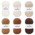 thumbnail image 1 of NICEEC 6×50g Soft Assorted Colors Yarn Sport Weight Yarn Bonbons Yarn for Crochet Knit 4 Ply Acrylic Yarn for DIY Project Starter Crochet Kit for Kids or Adults(6×145yds)-Series 15, 1 of 7