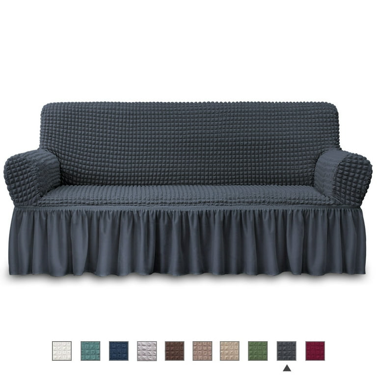 NICEEC Sofa Slipcover Dark Grey Sofa Cover Piece Easy Fitted