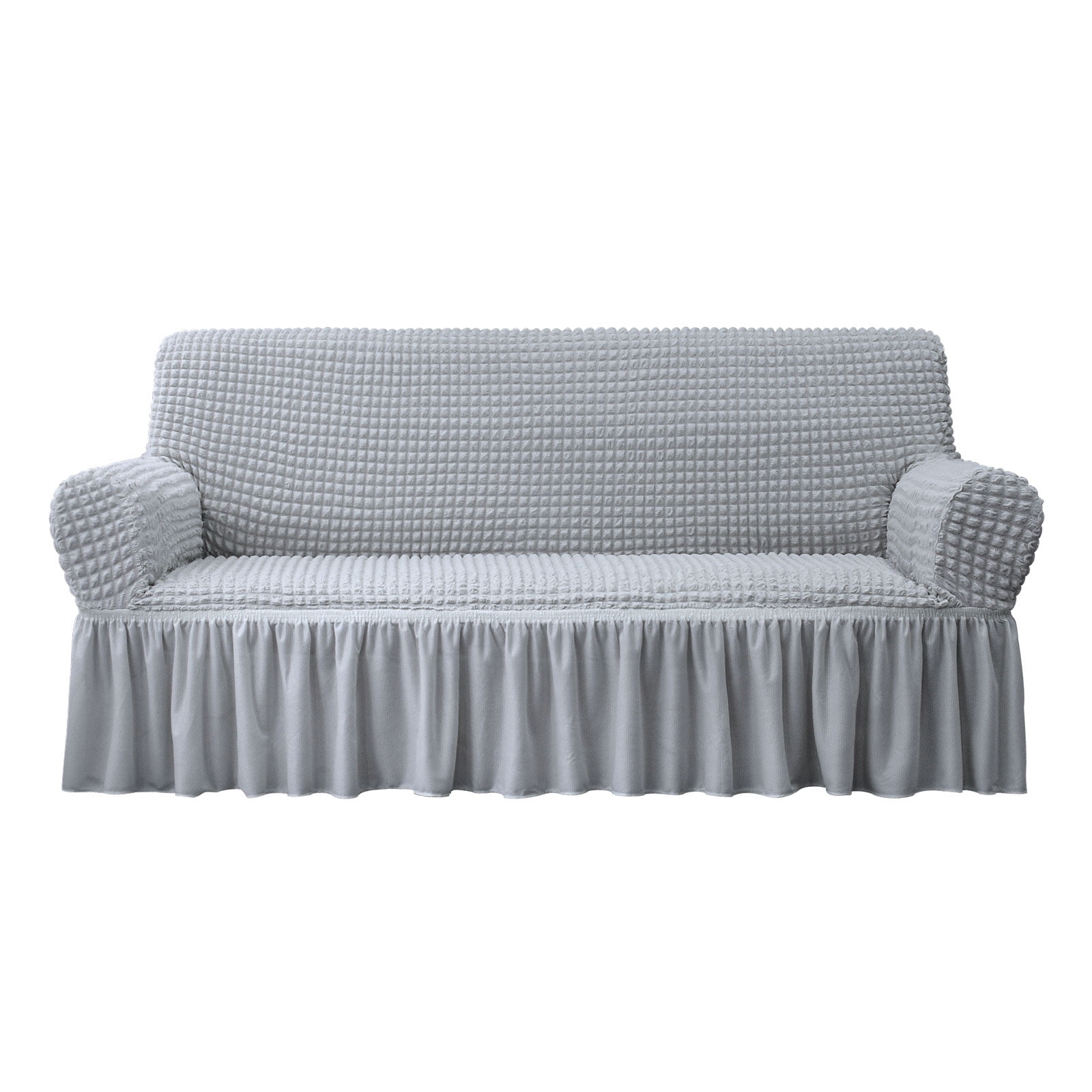 NICEEC Sofa Slipcover Grey Sofa Covers 1 Piece Easy Fitted Sofa Couch