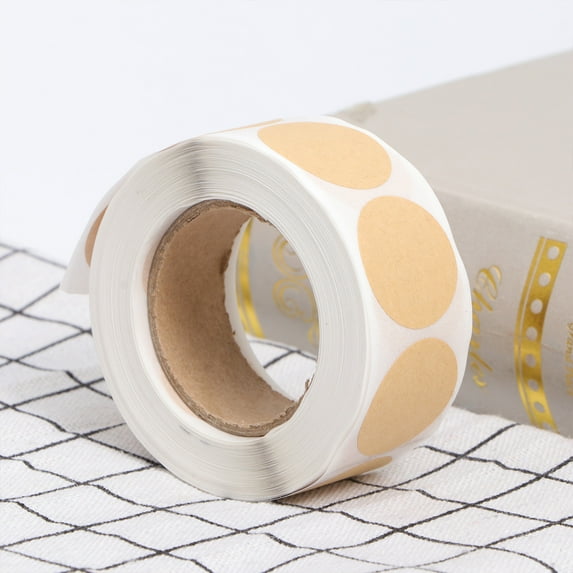 Supvox Strong Adhesiveness Round Adhesive Sticker Kraft Paper for Wrapping 500 Stickers