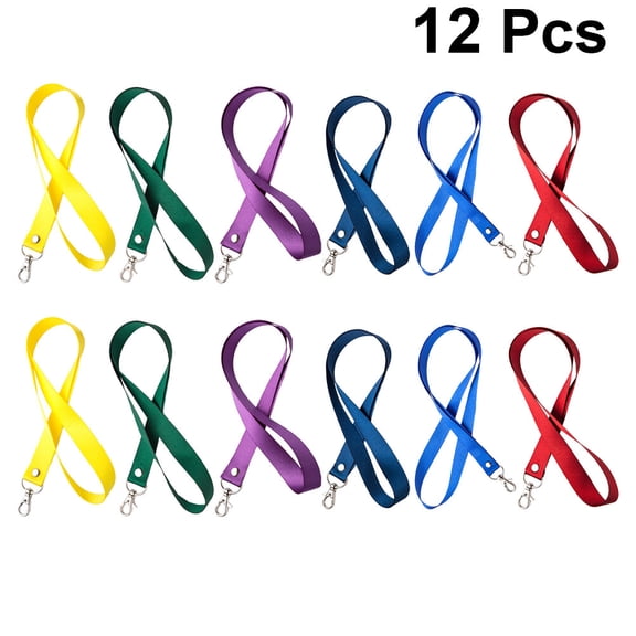 Supvox 12Pcs Lanyard for Holder with Safety Clip Neck Strap in Mixed Colors