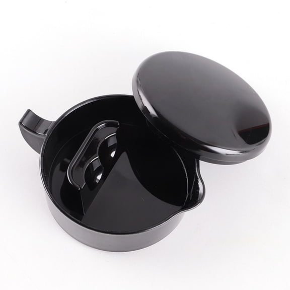 Supvox Traditional Inkstone Black Hard Plastic for Beginners Smooth Inner Surface 1Pc