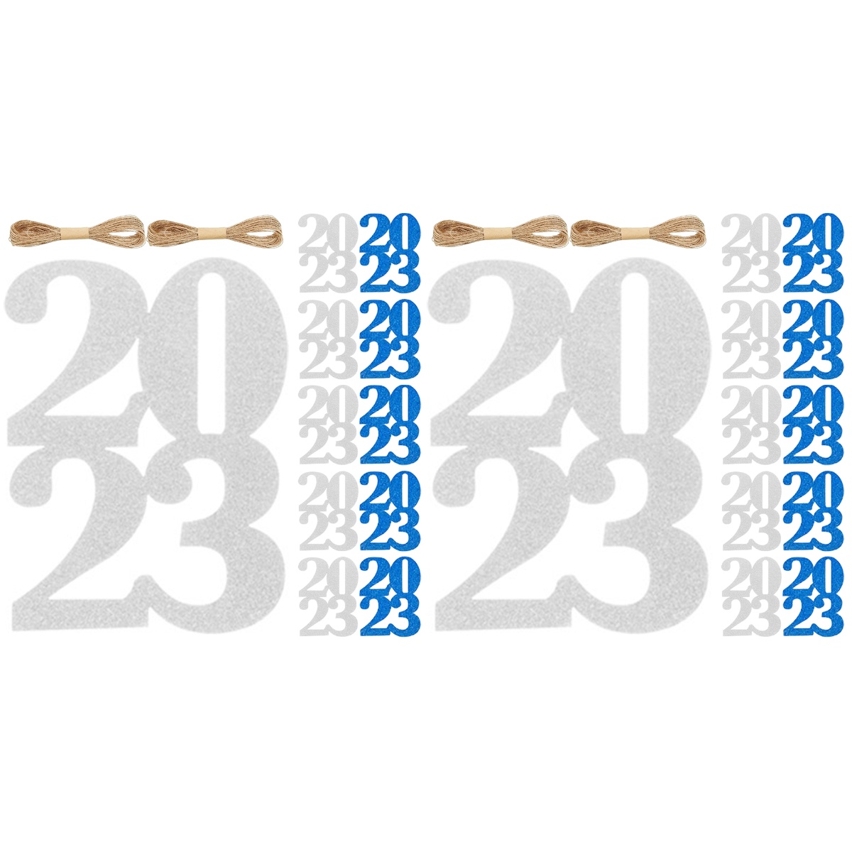 NICEMAL 2 Sets of Vase 2023 Labels Glitter 2023 Graduation Labels ...