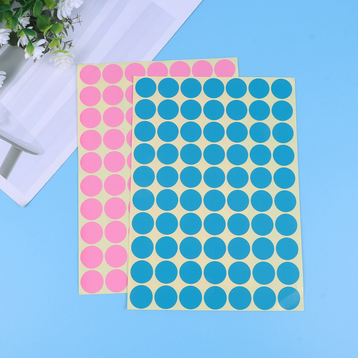 30 Sheets Removable Self Adhesive Color Coding Dot Stickers 19mm Small ...