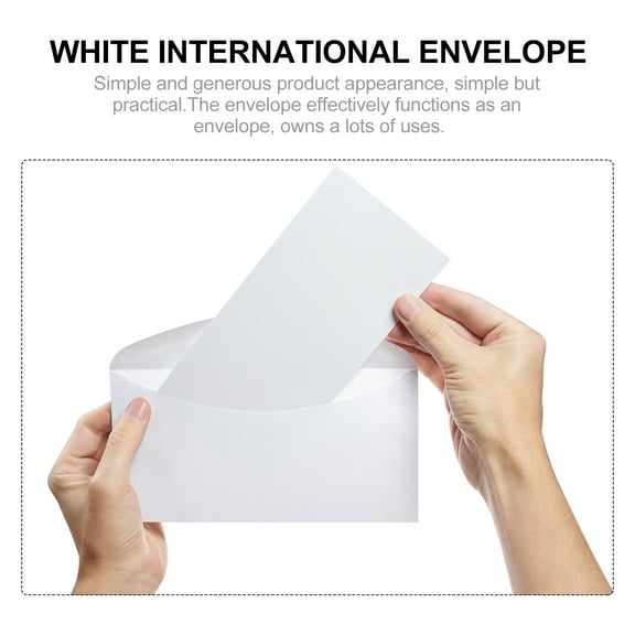 Supvox 40Pcs White Paper Envelopes for International Airmail and Letter Writing
