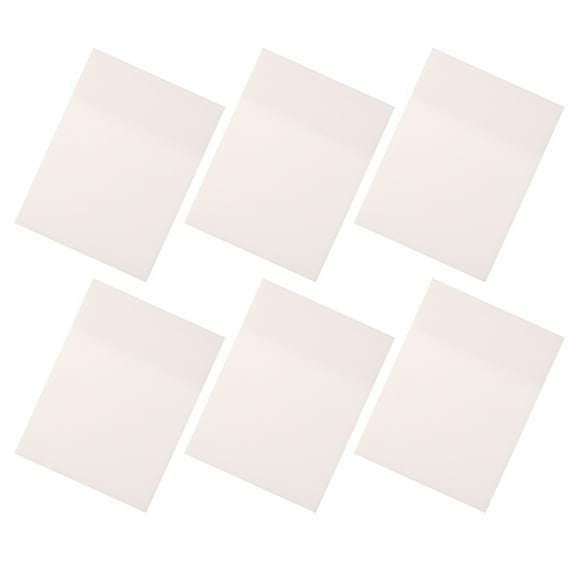 Supvox 6Pcs Waterproof White Memo Pads Self Adhesive Note Reminder Pads for Daily Use