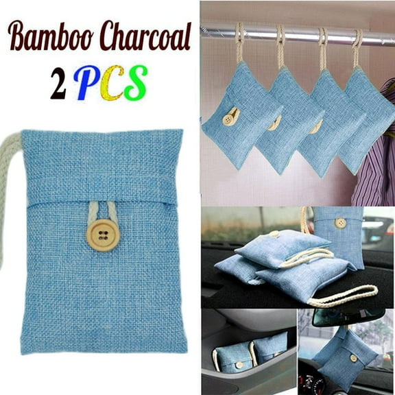 NICEME Air Purifying Bags 2 Pcs bag Car Bamboo Charcoal Activated Carbon Air Freshener Odor Deodorant New