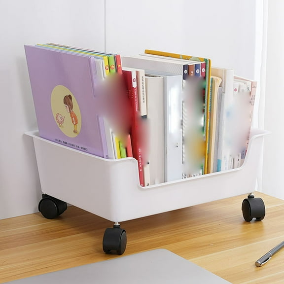 NICEME Removable Book Storage Box Under Desk With Pulley Student Classroom Dormitory Schoolbag Organizing Box Toy Storage Box
