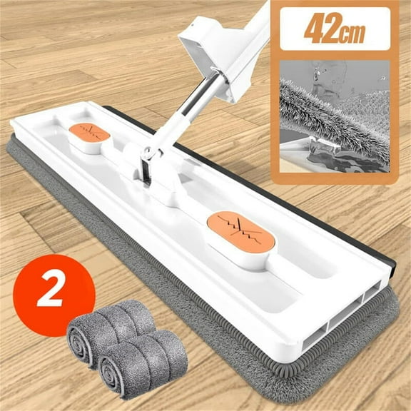 NICEME Large New/Style Flat Mop 360° Rotating Magices Self Wringing Flat Mop Wall Cleaning Mop With Stainless Steel Long Handle For Floors Corner Window