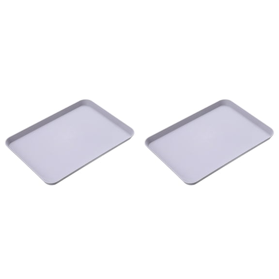Yooci Plastic Fast Food Serving Tray Colorful Rectangular Restaurant Tray School Lunch Tray Coffee Table Tray 13.38*9.44In(Pueple)