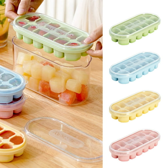 NICEME Whiskey Ice Cubes Mold Press Ice Tray Ice Cube Home Refrigerator Large Capacity Storage Ice Box Food Grade Silicone Ice Tray