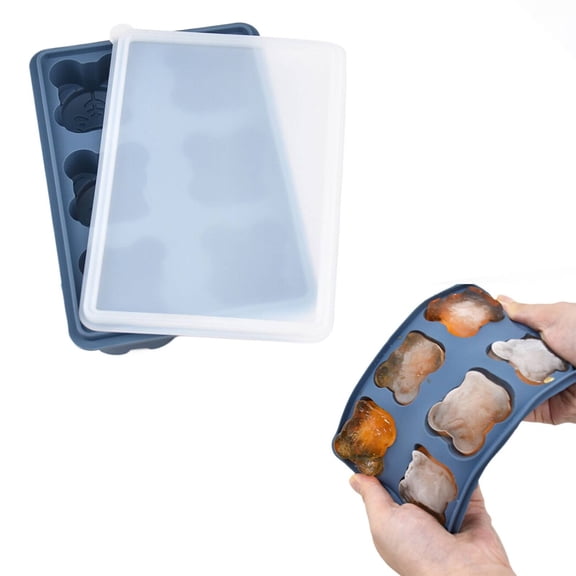 NICEME Whiskey Ice Cubes Mold Tiger Shaped Ice Cube Trays 3D Ice Cube Easy To Release For Brandy Coffee And Juice Beveragess For Hot Summer And Parties