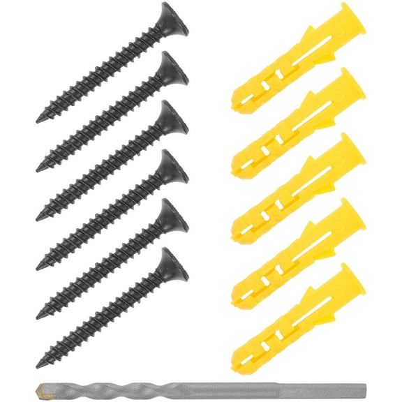 NICERIO 1Set Concrete Wall Anchors and Screws Set with Brick Drill Bit for Home Fixing