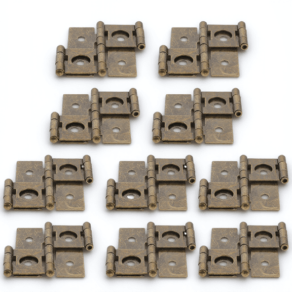 NICERIO 10Pcs Oil Iron Door Hinge Green Folding Screen Hinges for Multipurpose Furniture Repair