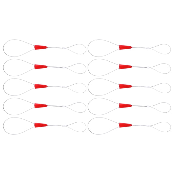 NICERIO 10Pcs Wire Harness Cable Puller Tool with Red Fish Tape Fastener for Electrician Wire Traction