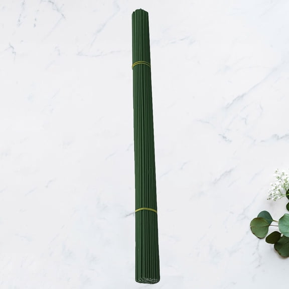 NICERIO 100 Pcs Floral Stems Green Artificial Flower Rod Wire for DIY Enthusiasts Projects
