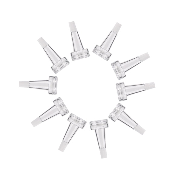 NICERIO 100Pcs Transparent Vial Bottle Caps Plastic Seal for Glass Essence Liquid Bottles
